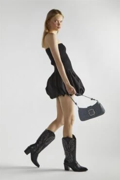 Glamorous Black Bandeau Shirred Mini-Dress -Glamorous Shop ce42cfdc d6bd 4771 a322 704c2b9dc7ad