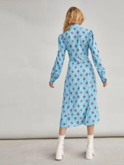 Glamorous Rose Trellis Split Front Collar Midi Dress 8 Glamorous Rose Trellis Split Front Collar Midi Dress -Glamorous Shop d07e7870af5421fa44fcf475b1481dad