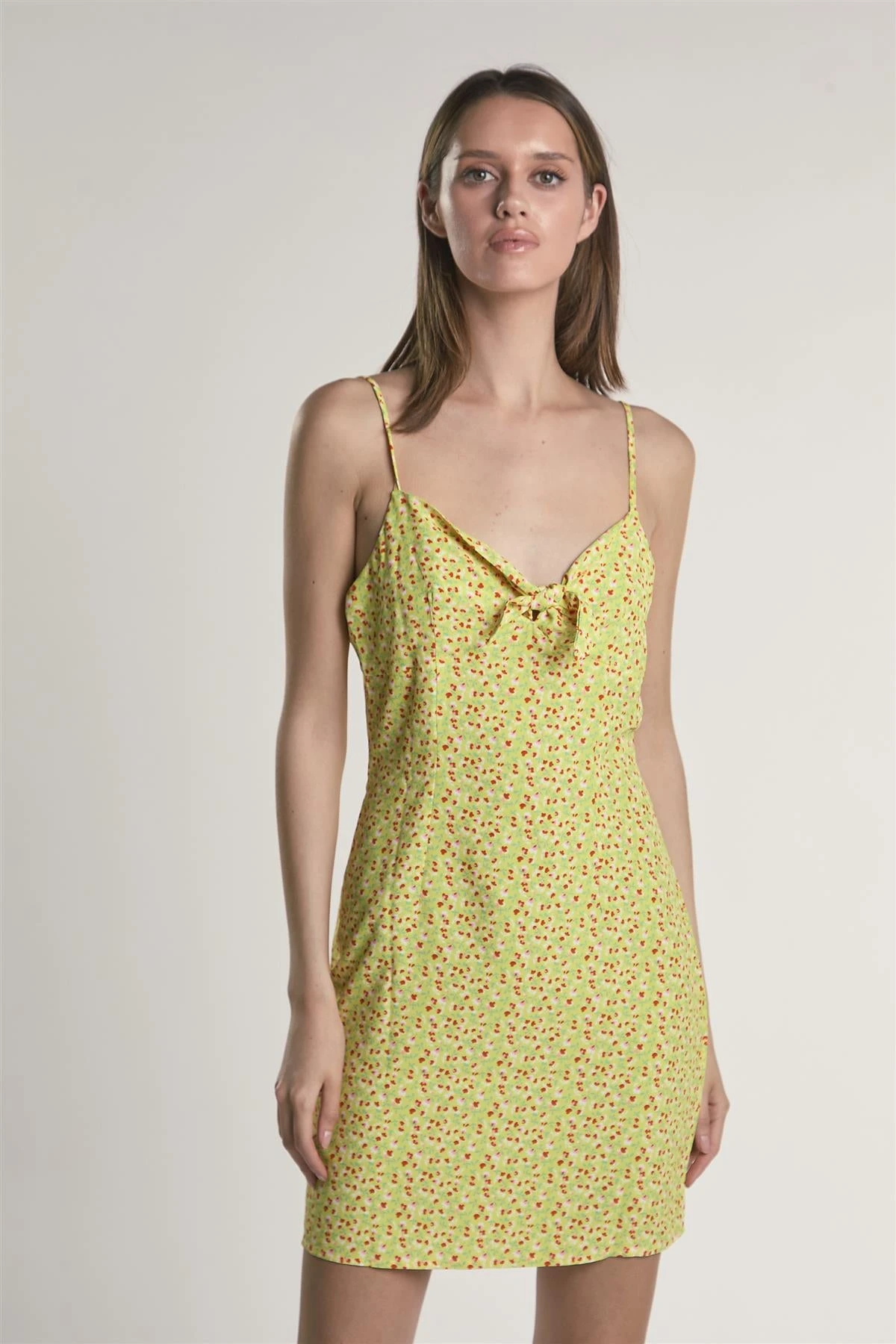 Glamorous Yellow-Multi-Ditsy Sleeveless Mini-Dress 4 Glamorous Yellow-Multi-Ditsy Sleeveless Mini-Dress - Image 3