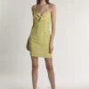 Glamorous Yellow-Multi-Ditsy Sleeveless Mini-Dress