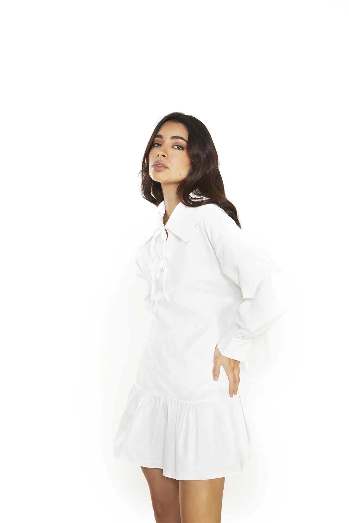 Glamorous Off White Shirt Mini-Dress 5 Glamorous Off White Shirt Mini-Dress - Image 3