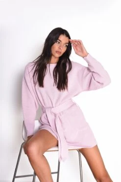 Glamorous Sweet-Pink Jumper Mini-Dress