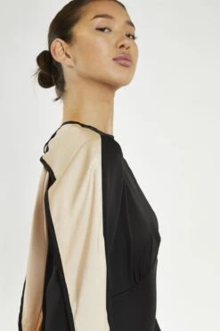 Glamorous Black-Nude Waterfall Ruffle Maxi-Dress -Glamorous Shop dd8adf43 88e4 4c7d 8d24 cd2868c12f52