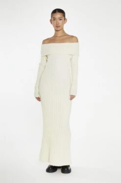Glamorous Cream Bardot Maxi-Dress