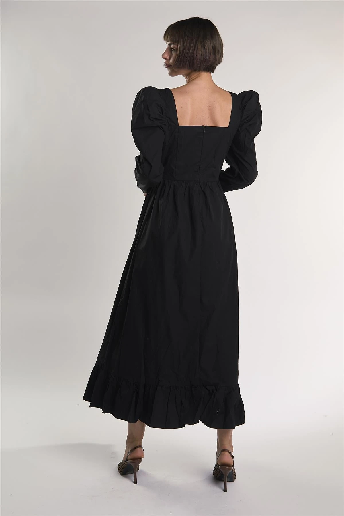Glamorous Black Puff-Long-Statement-Sleeve Maxi-Dress 4 Glamorous Black Puff-Long-Statement-Sleeve Maxi-Dress - Image 2