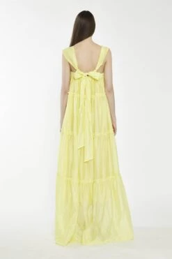 Glamorous Lime Yellow Square-Neck Tiered Maxi-Dress -Glamorous Shop e1a7c0d7 e798 4ccd be21 47818f6d6f7b