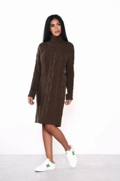 Glamorous Khaki Brown Sweater Mini-Dress -Glamorous Shop e4966ca7 3964 47c8 9612 e253210e8baa