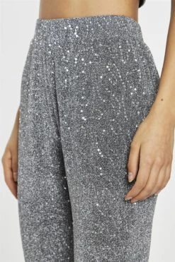Glamorous Silver-Sequin Plisse Flared-Trousers -Glamorous Shop e941dfdc e939 470c ac8f c6ed5216e9ad