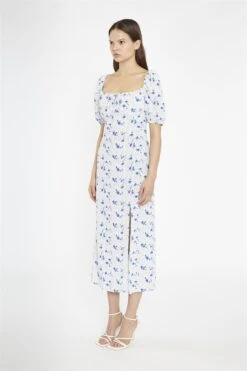 Glamorous Blue Dot Vintage Floral Milkmaid Midi-Dress -Glamorous Shop eb97cdc2 0736 4ab8 be75 1c8d5dd726ae