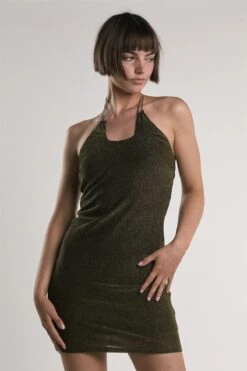 Glamorous Black-Silver-Glitter Chain-Halter-Neck Mini Dress -Glamorous Shop ee499812 9804 44d8 8f79 c61c83720efa