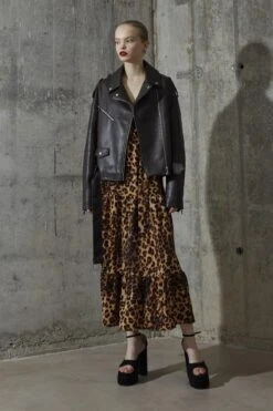 Glamorous Leopard Wrap Maxi-Dress