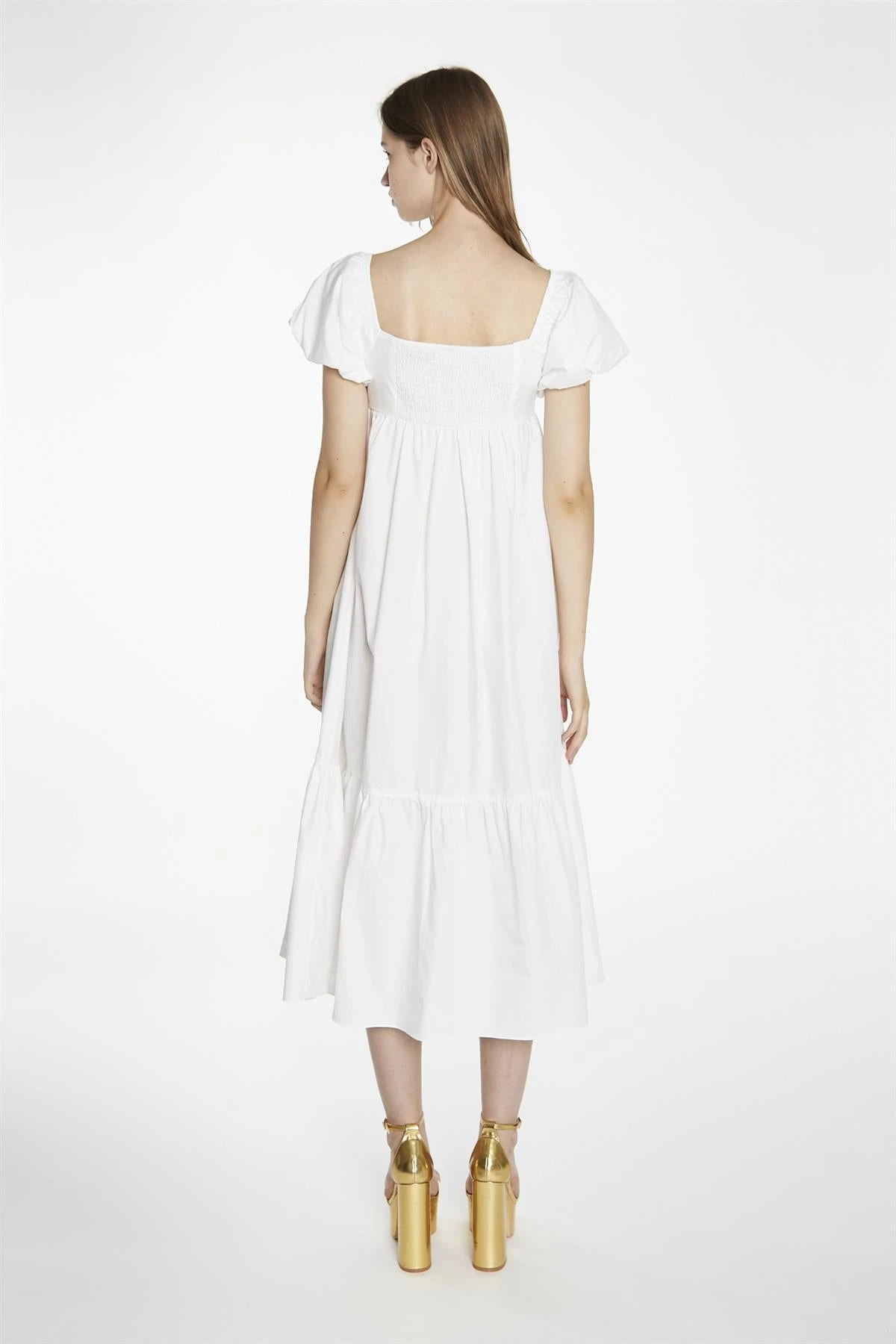 Glamorous White Babydoll Midaxi-Dress 4 Glamorous White Babydoll Midaxi-Dress - Image 2