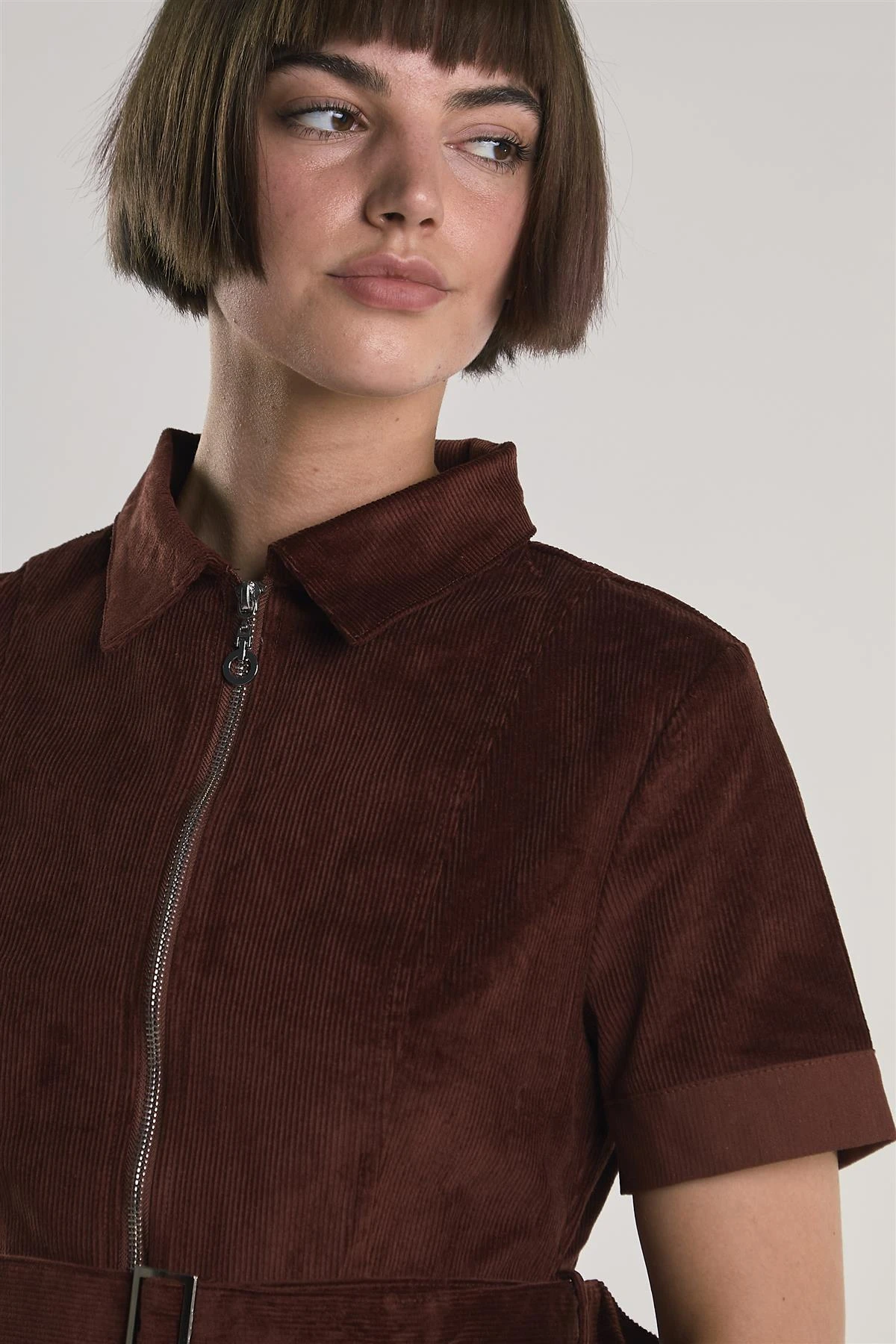 Glamorous Rust-Corduroy Half-Sleeve Mini-Dress 6 Glamorous Rust-Corduroy Half-Sleeve Mini-Dress - Image 4