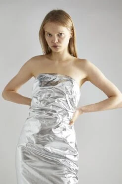 Glamorous Silver-PU Strapless Midaxi-Dress -Glamorous Shop f8fa5c81 4dbf 41a9 b786 a823cda2079b