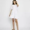 Glamorous White Ruffle Hem Mini-Dress -Glamorous Shop f9062178 3795 4cf7 9b81 590b3a94d939