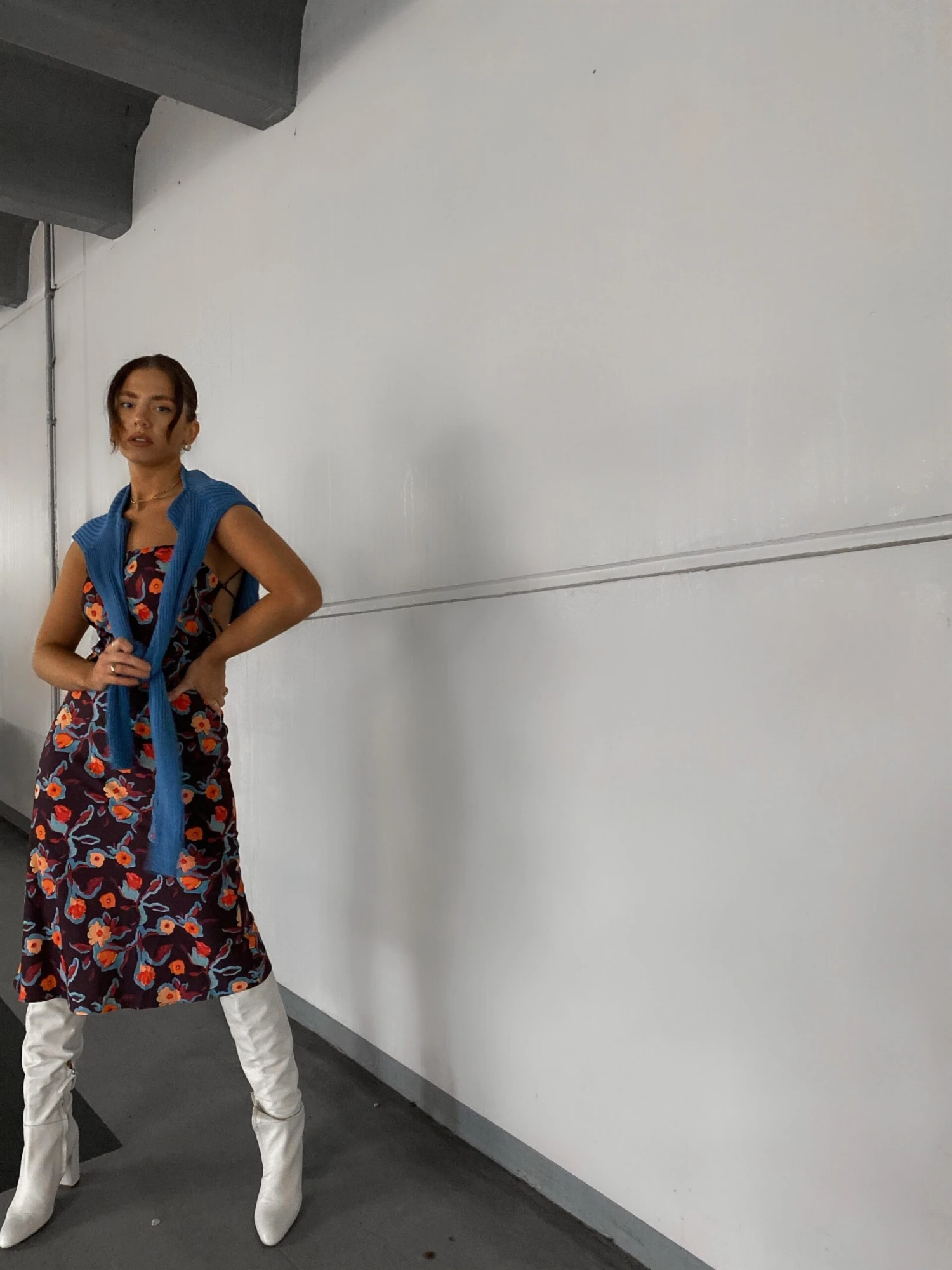 Glamorous Care Plum Abstract Floral Strappy Tie Back Midi Dress 3 Glamorous Care Plum Abstract Floral Strappy Tie Back Midi Dress