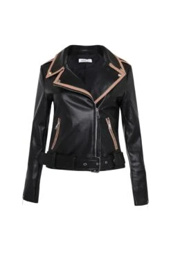 Glamorous Black Tan Faux Leather Jacket 10 Glamorous Black Tan Faux Leather Jacket -Glamorous Shop p 956A0011copy